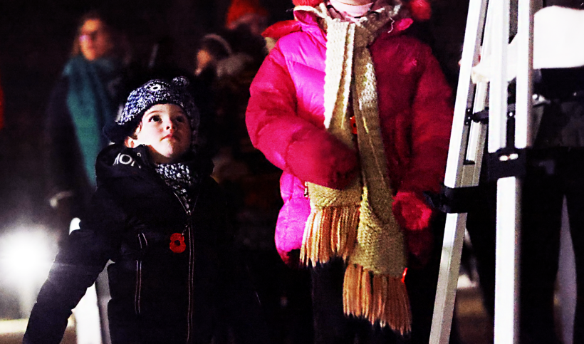 Children stargazing