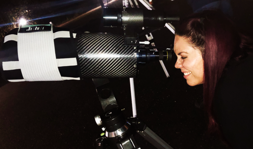 Kat Kelly Stargazing telescope