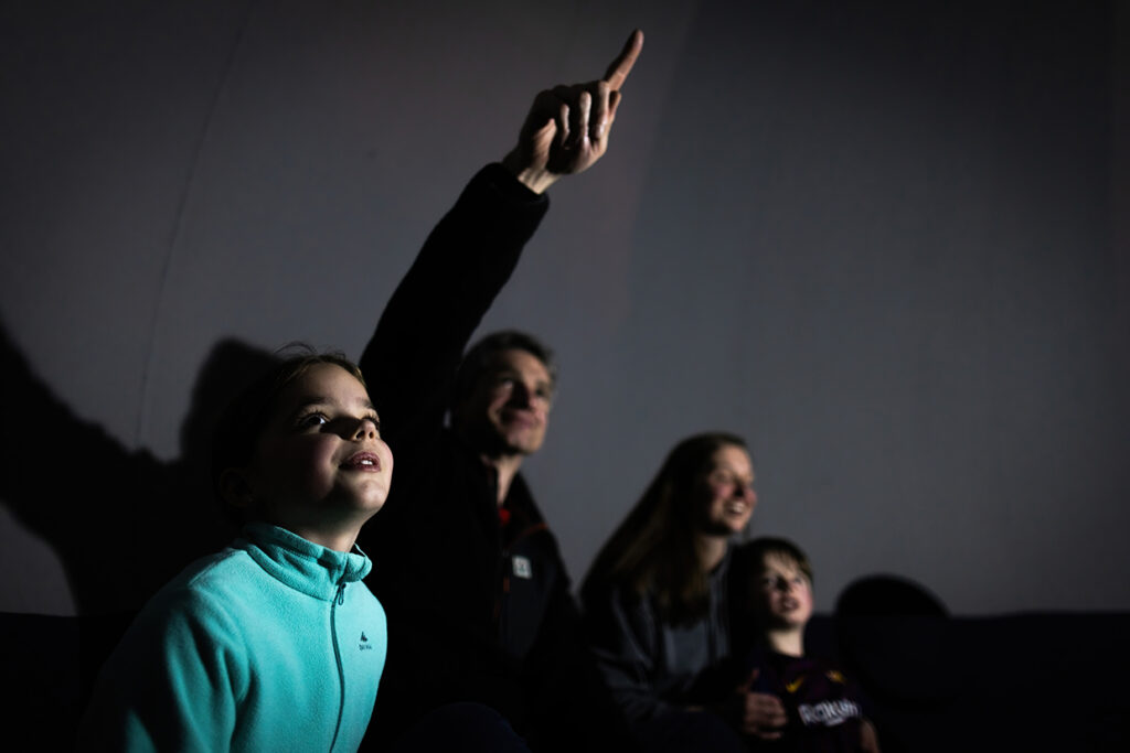 planetarium at starry night