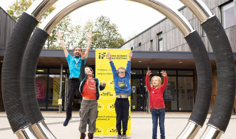 IF festival header image children jumping
